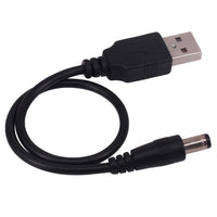 USB 2.0 A Type Male To DC (5.5 X 2.1)mm ,5V Power Plug Connector Cable 60cm (Black)