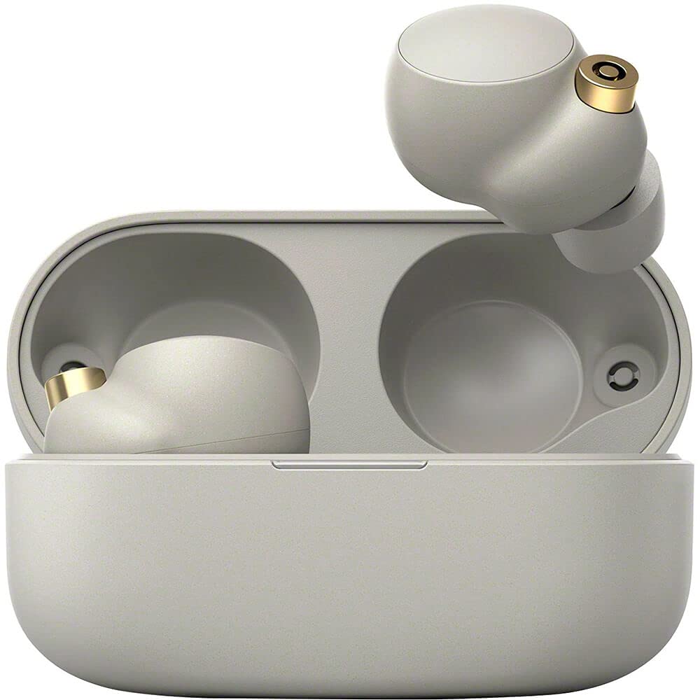 Sony WF-1000XM4 Noise Cancellation Multipoint Connection BT 5.2 TWS Truly Wireless in Ear Earbuds with Mic 36Hr Battery Life WFH Built-in Mic for Clear Calls, Silver