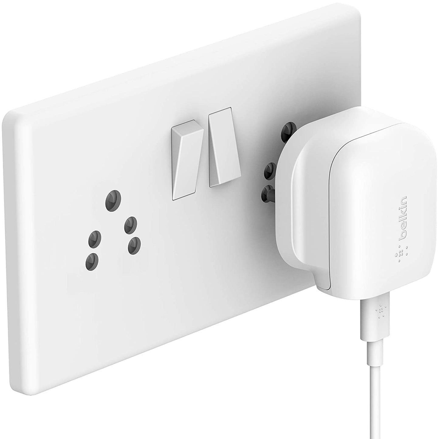 Belkin 18W USB-C, Charger Adapter for iPhone 15, 14, 12 Series, iPad & Android Phones(White)