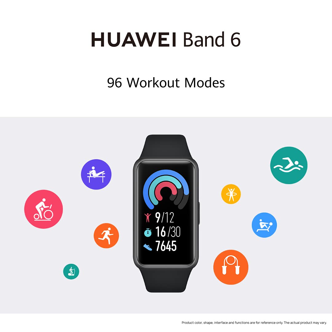 Huawei Band 6 Fitness Tracker Smartwatch for Men Women, 1.47''AMOLED (Graphite Black )