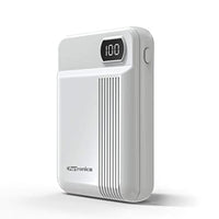 Portronics Indo 10D 10,000 mAh Power Bank Dual Input(Type C + Micro USB) and Dual Output with Display (White)