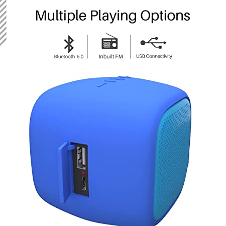 Portronics Bounce POR-952 Portable Bluetooth Speaker with FM (Blue)