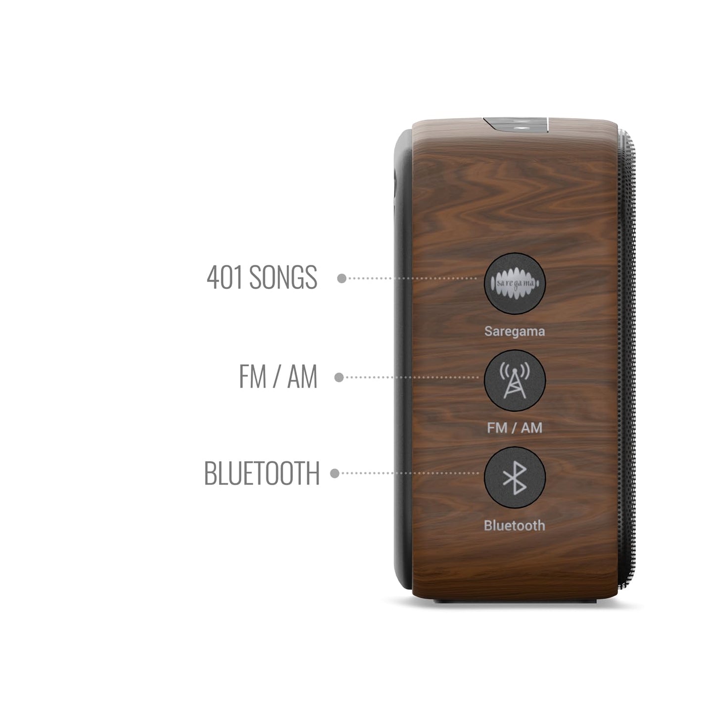 Saregama Carvaan Mini Hindi 2.0 Music Player | 401 Evergreen Songs | Bluetooth, FM/AM, USB, AUX | Type-C Charging