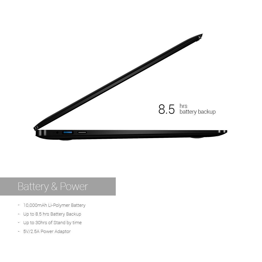 RDP ThinBook 1430B-14.1¢â‚¬Â( 35.81cm) Ultra-Slim Laptop with Quad-Core Processor, 2GB RAM, 32GB Storage, Linux OS, (Black)