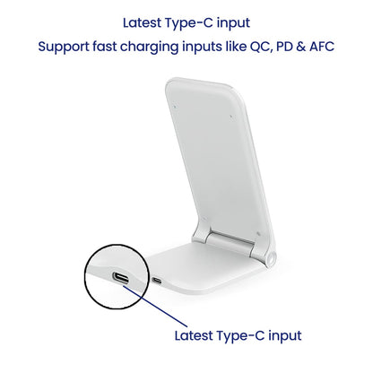 Stuffcool WC720 Foldable 15W Wireless Charger Compatible with iPhone 13, iPhone 12, Samsung S21/S21 Ultra, Note 20 Ultra, and Other Flagship Devices