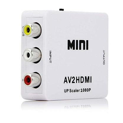 MINI AV2HDMI Up Scaler 1080P HD Video Converter (White)