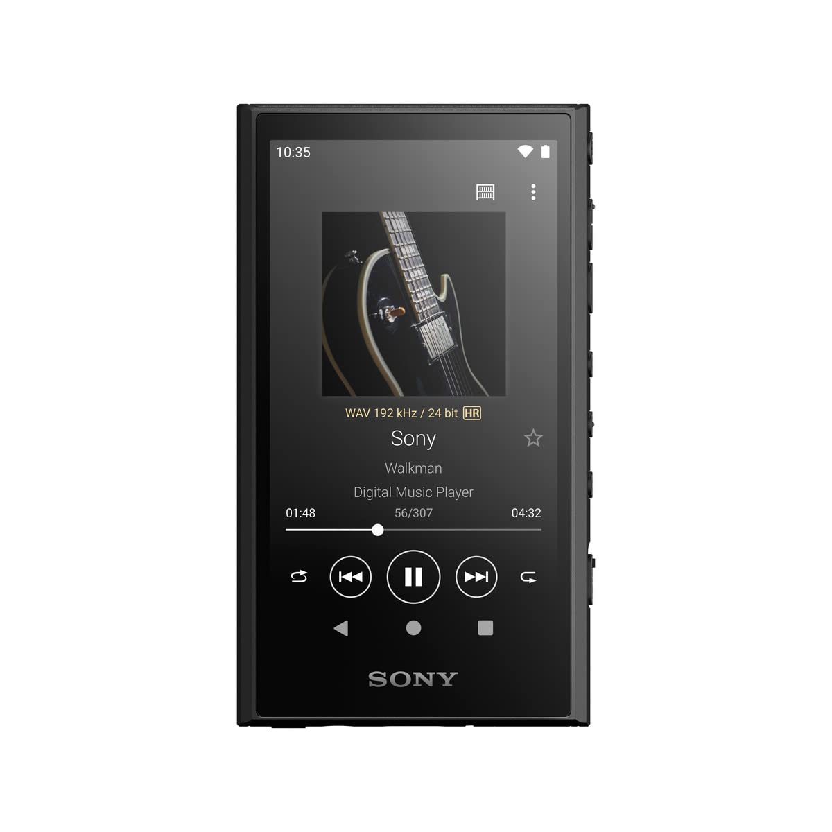 Sony NW-A306 32GB Walkman Hi-Res Digital Music Player, Android 12.0, 3.6" Touch Screen, S-Master HX, DSEE-HX, Wi-Fi, Bluetooth, USB Type-C (Black)