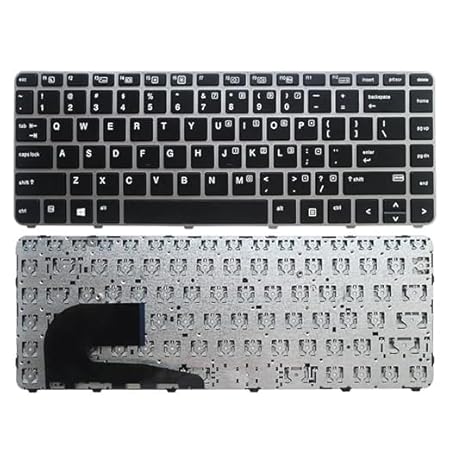 Laptop Keyboard for HP EliteBook 840 G3, 848 G3, 745 G4 Laptops With Silver Frame