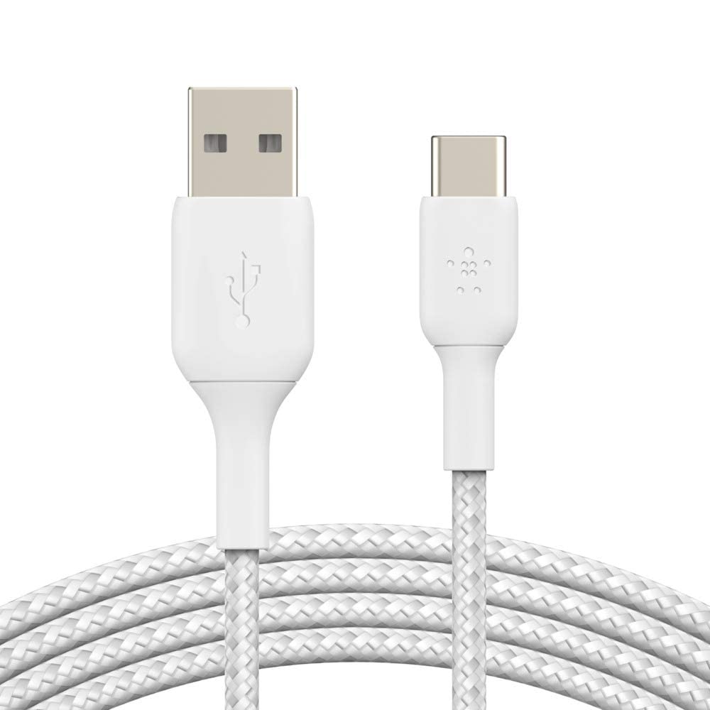 Belkin USB-A to USB-C, Fast charging Type C Cable, for iPhone 15 Series and other USB-C Devices,6.6 Feet (2 M),White