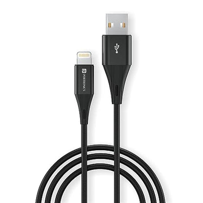 Portronics Konnect B+ 8 Pin Usb Cable 3.0 Amp Output with Charge & Data Sync with 1 Meter