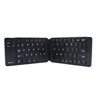 Portronics Chicklet Foldable QWERTY Keyboard, Mini Pocket Sized, Rechargeable, Bluetooth Wireless, One Touch Connect Button (Black)