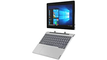 Lenovo IdeaPad D330 Intel Celeron N4020 4GB RAM 128GB SSD, 10.1" (25cm) HD IPS Detachable 2-in-1 Laptop (Mineral Grey)