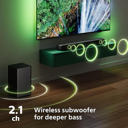 Philips TAB5309 2.1 Soundbar, 240W, DTS Virtual , Dark Grey