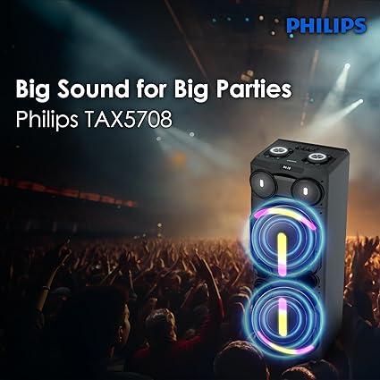 Philips TAX5708 Bluetooth Party Speaker, 400W, Black