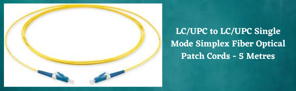 Revo LC/UPC to LC/UPC Single Mode Simplex Fiber Optical Patch Cords - 5 Metres