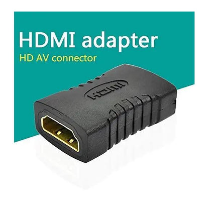 HDMI Female to Female Type-A Coupler Extender | Converter for HDTV, TV Stick, Chromecast, Laptop, Projector (Black)