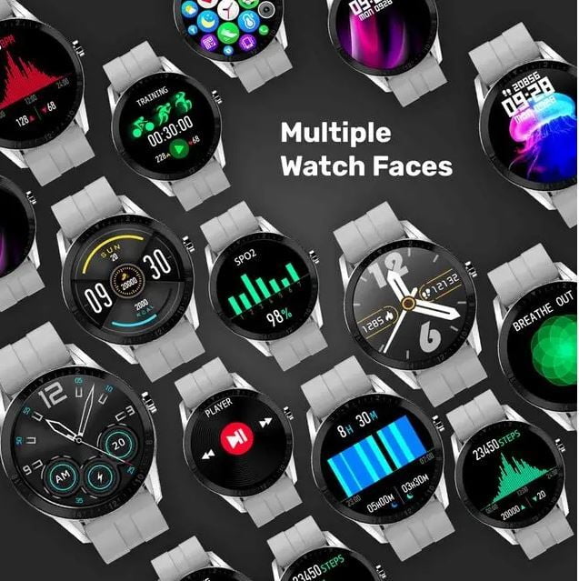 Fire-Boltt Talk BSW004 Smart Watch with Bluetooth calling and Full Touch Round Display Grey