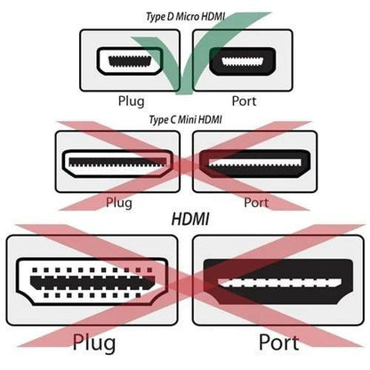 Micro HDMI Adapter - HDMI Female (Type-A) to Micro HDMI Male (Type-D)