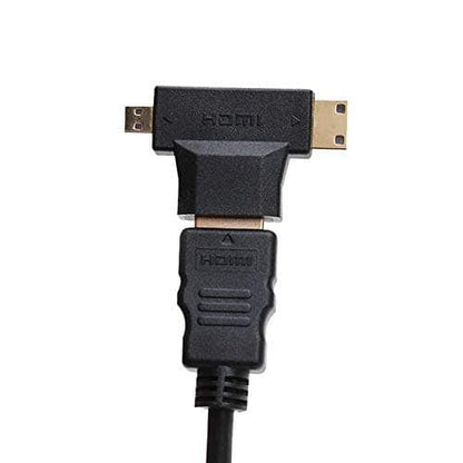 HDMI Female to Micro HDMI or Mini HDMI Male Connector (Black)
