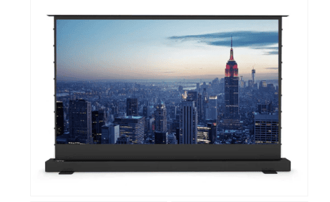 Projector Screen Electric Floor Rising 16:9 Motorized Retractable Design, Portable & Easy Setup for Movies, Gaming & Presentations