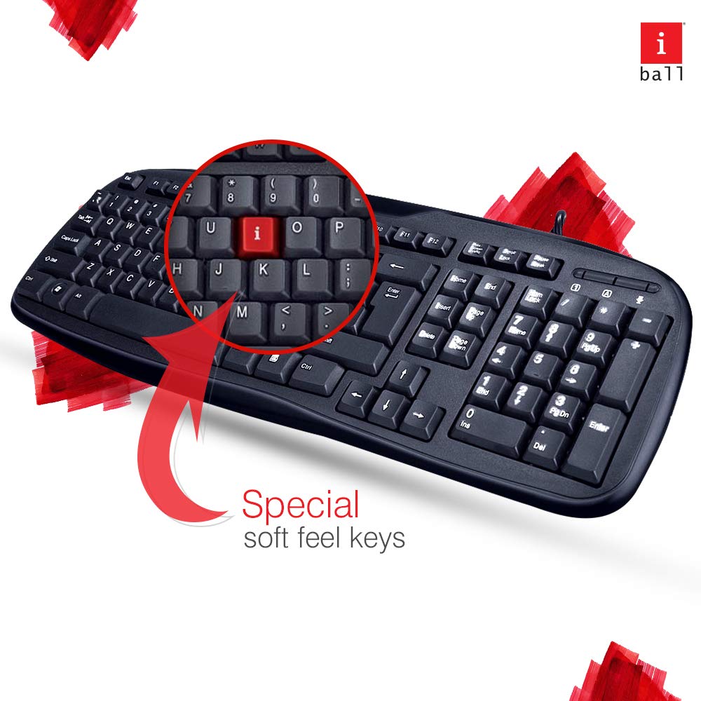iBall Wintop Soft Key Keyboard and Mouse Combo with Water Resistant Design