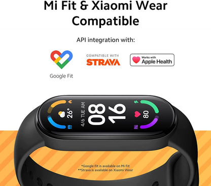 Mi Smart Band 6 - AMOLED Display, 30 Fitness Modes, SpO2 & HR Monitoring (Black)