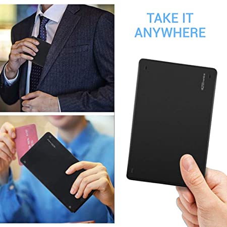 Portronics Chicklet Foldable QWERTY Keyboard, Mini Pocket Sized, Rechargeable, Bluetooth Wireless, One Touch Connect Button (Black)