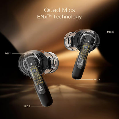 boAt Airdopes 141 ANC TWS Earbuds - 32 DB Active Noise Cancellation, 42 Hours Playback, 50ms Low Latency Beast Mode - Gunmetal Black