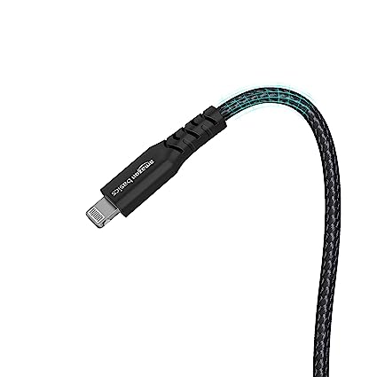Amazon Basics USB A to Lightning PVC Molded Nylon MFi Certified Pack of 2 Charging Cable (Black, 1.8 meter)