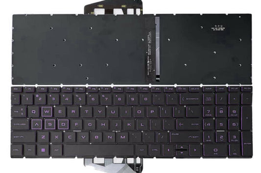 Laptop Keyboard For HP Pavilion Gaming 15-EC, 15-DK Backlight With Purple Keys
