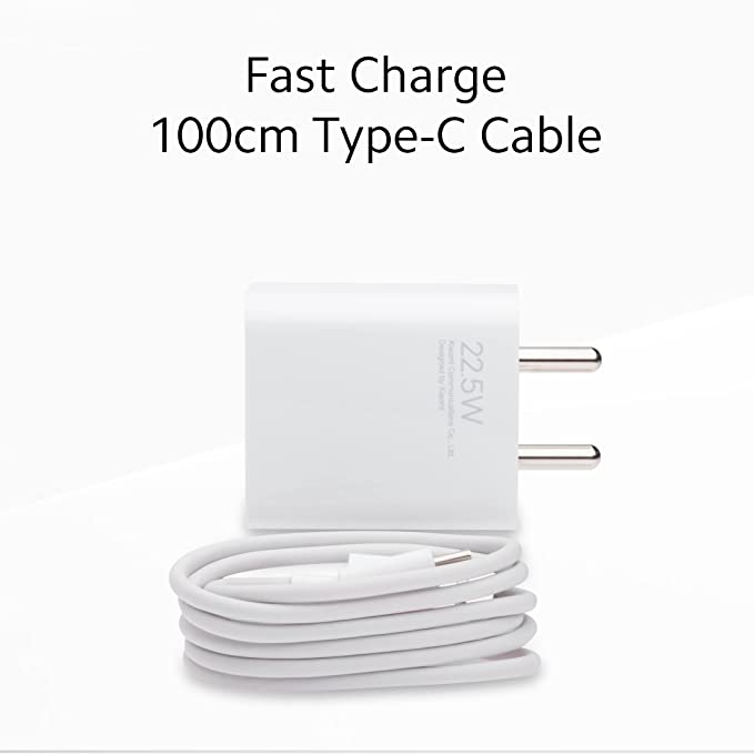 Mi 22.5W Fast Charging USB Type-C Charger Combo | Includes Adapter and USB-C Cable | Compatible with Mobile Phones and Power Banks | White