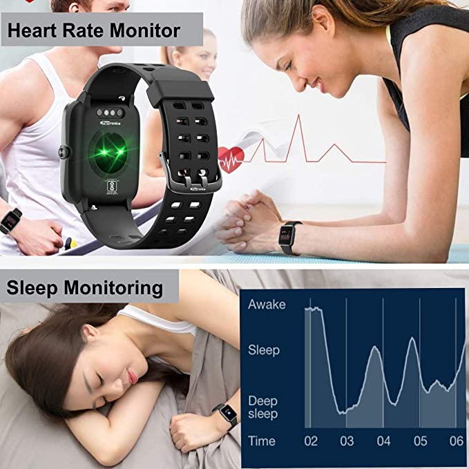 Portronics Kronos Smart Watch Fitness Tracker Touch Color Screen Heart Rate Monitor