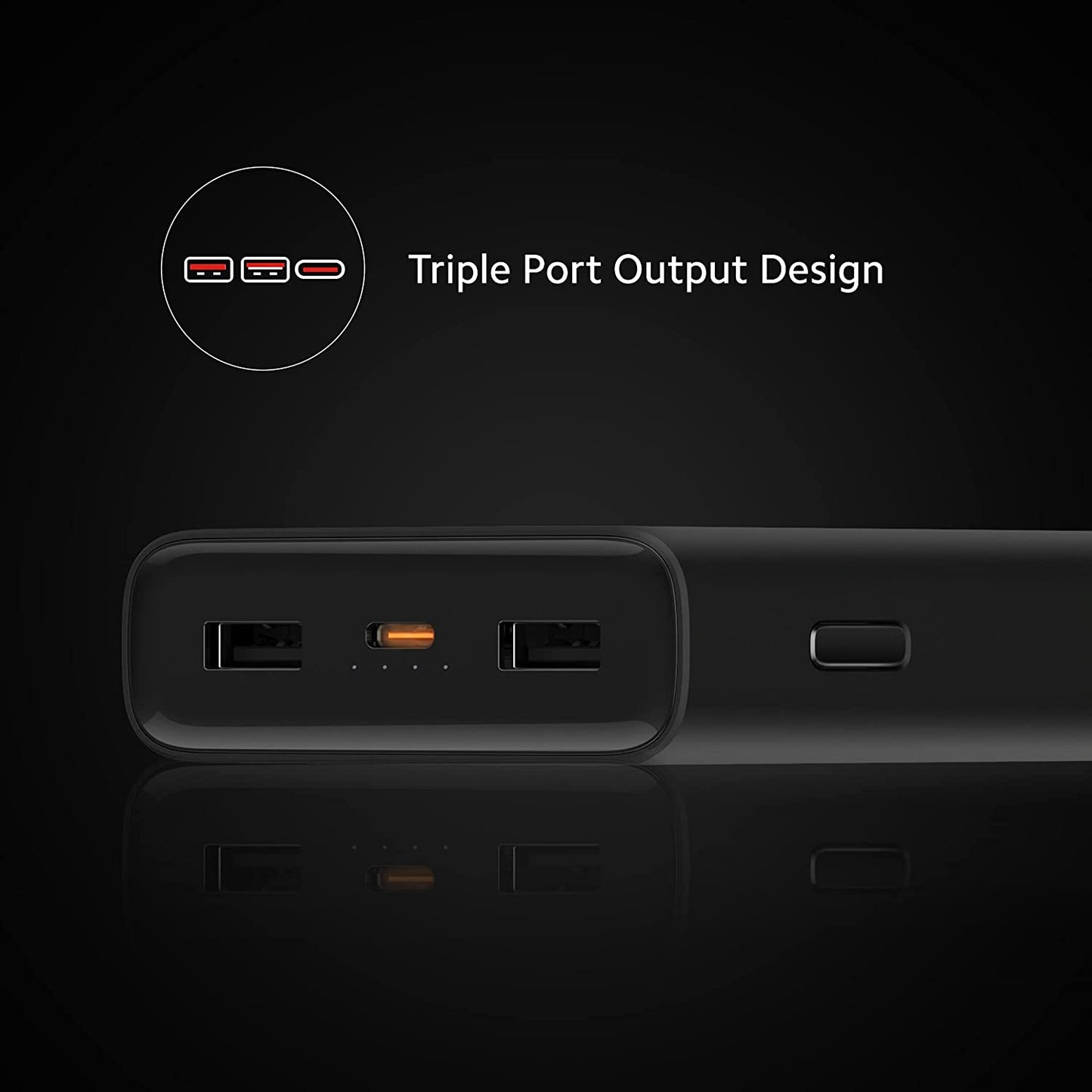 MI Power Bank Hypersonic 20000mAh 50W Lithium Polymer Supports Laptop Charging 50W Mobile Charging With Triple Output Port (Black)