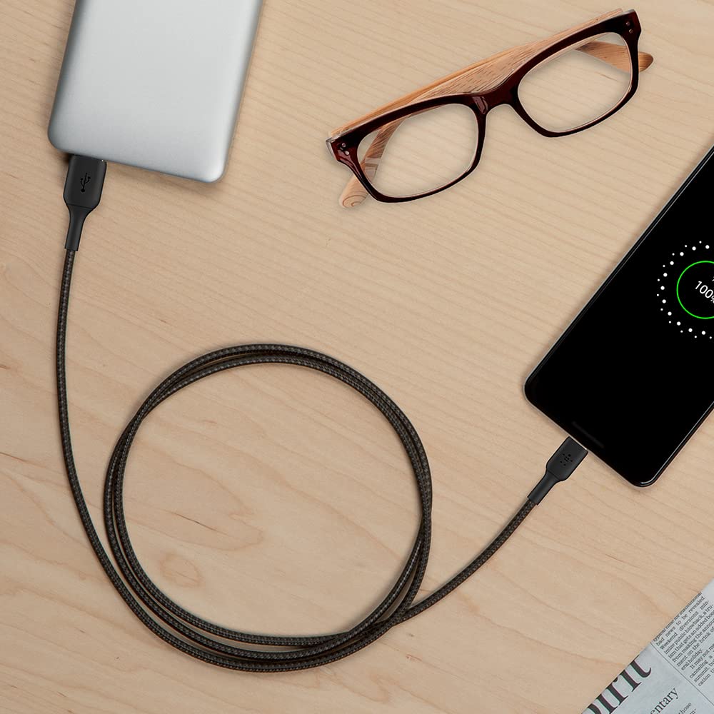 Belkin USB-A to USB-C, Fast charging Type C Cable, for iPhone 15 Series and other USB-C Devices,6.6 Feet (2 M),White