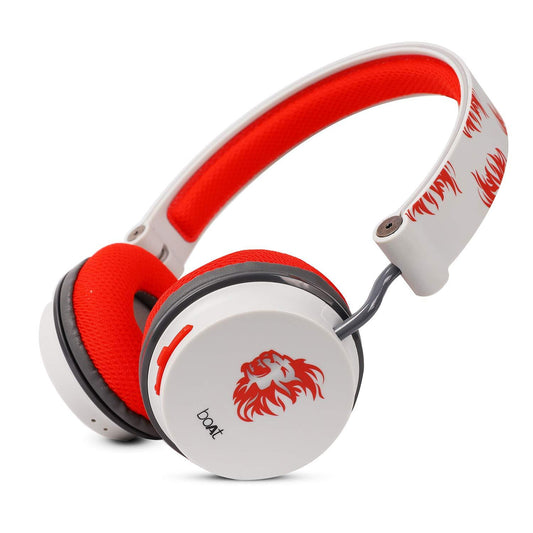 boAt Rockerz 400 Kings XI Punjab Edition Bluetooth Headphone with Super Extra Bass, Up to 8H Playtime, Dual Connectivity Modes, Foldable Earcups and Lightweight Design (Lion Red)