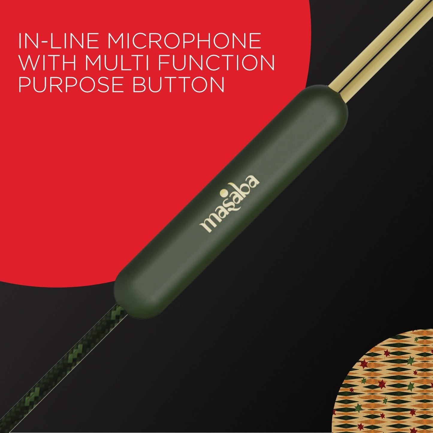 boat Masaba Bassheads 172 in Ear Wired Headset (Aztec Fusion)