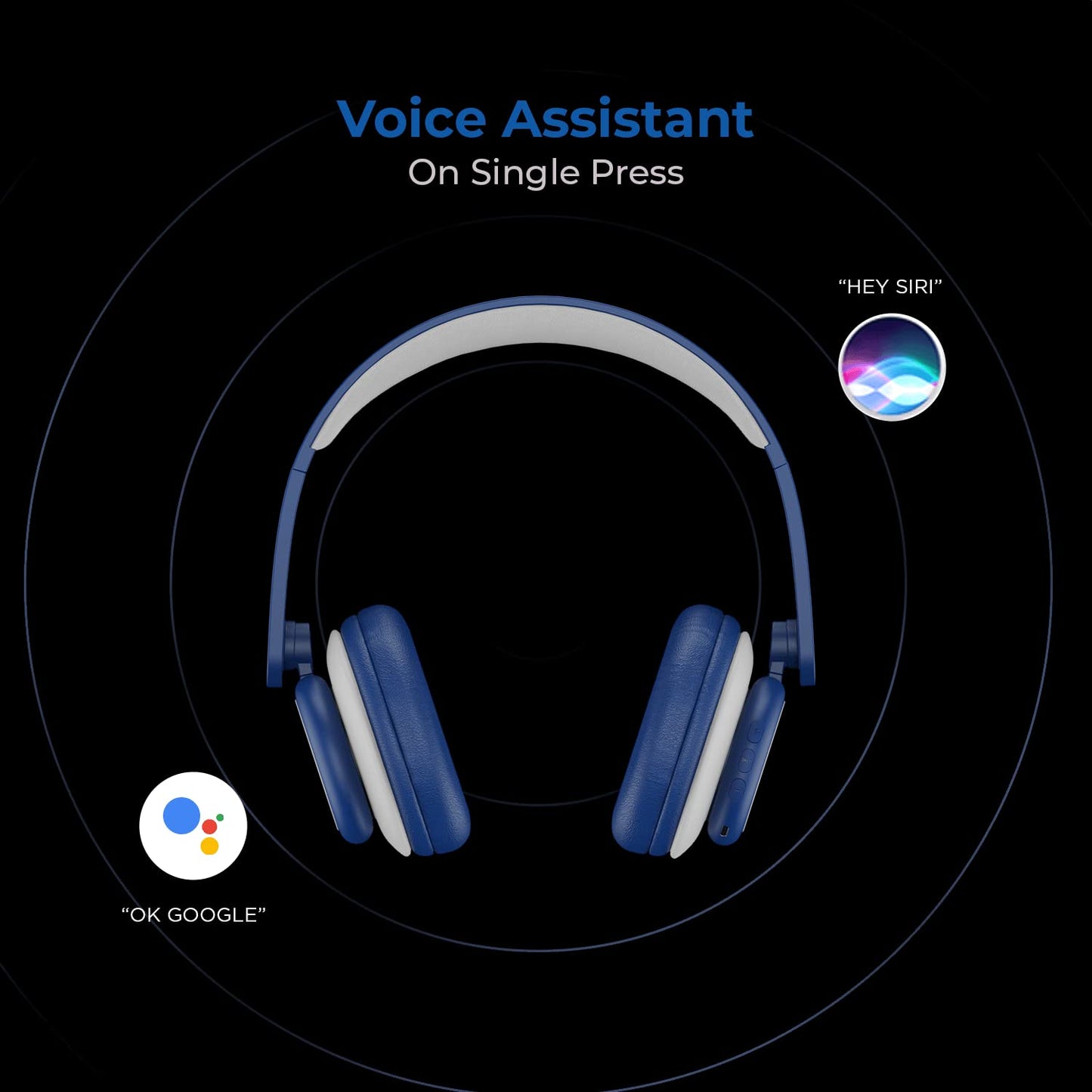 boAt Rockerz 450 Captain America Edition On-Ear Headphones with 15 Hours Battery,Padded Ear Cushions, Easy Access Controls and Voice Assistant ( Soldiers Blue )