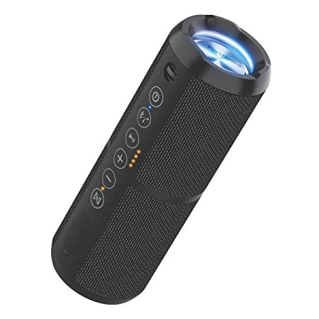 Portronics Breeze II 20W POR-698 Bluetooth 4.2 Portable Stereo Speaker with TWS, Micro SD Card, Aux in, Water Resistant, 2000mAh Battery, Black