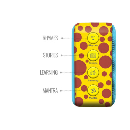 Saregama Carvaan Mini Kids - Pre-Loaded with Stories, Rhymes, Learnings, Mantras with Bluetooth/USB/Aux in-Out