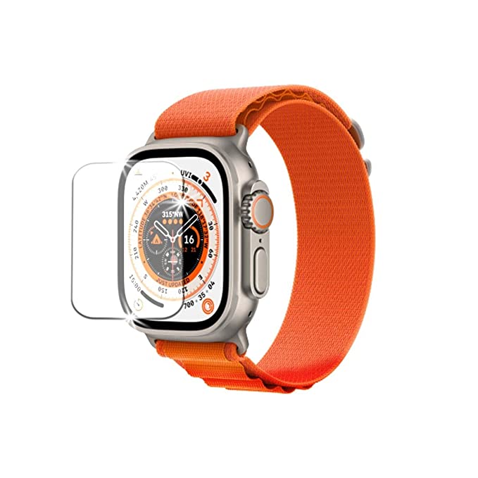 Champion Screen Protector for Compatible with Apple Watch Ultra 49mm,Edge to Edge (Full Coverage) with Easy Self Installation
