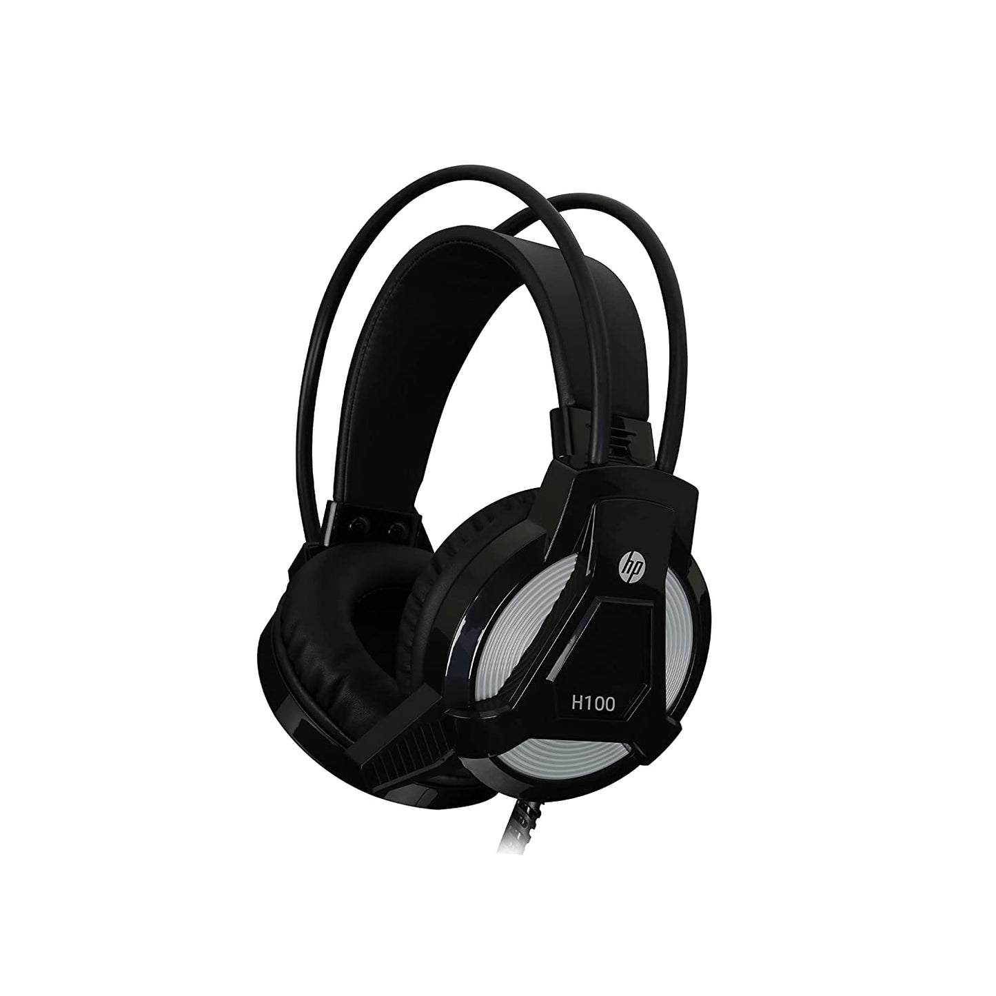 HP H100 Wired Over Ear Gaming Headphones with 3.5 mm Audio Output with Mic (Black)