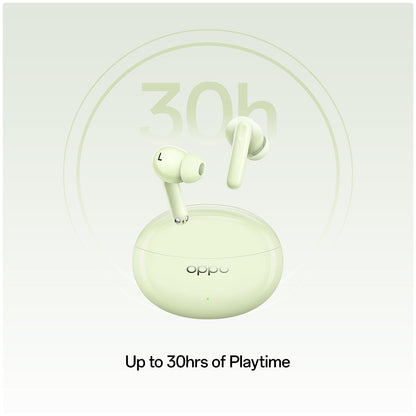 Oppo Enco Air3 Pro True Wireless Earbuds with Industry First Composite Bamboo Fiber, 49dB ANC, 30H Playtime, 47ms Ultra Low Latency,Fast Charge(Green)