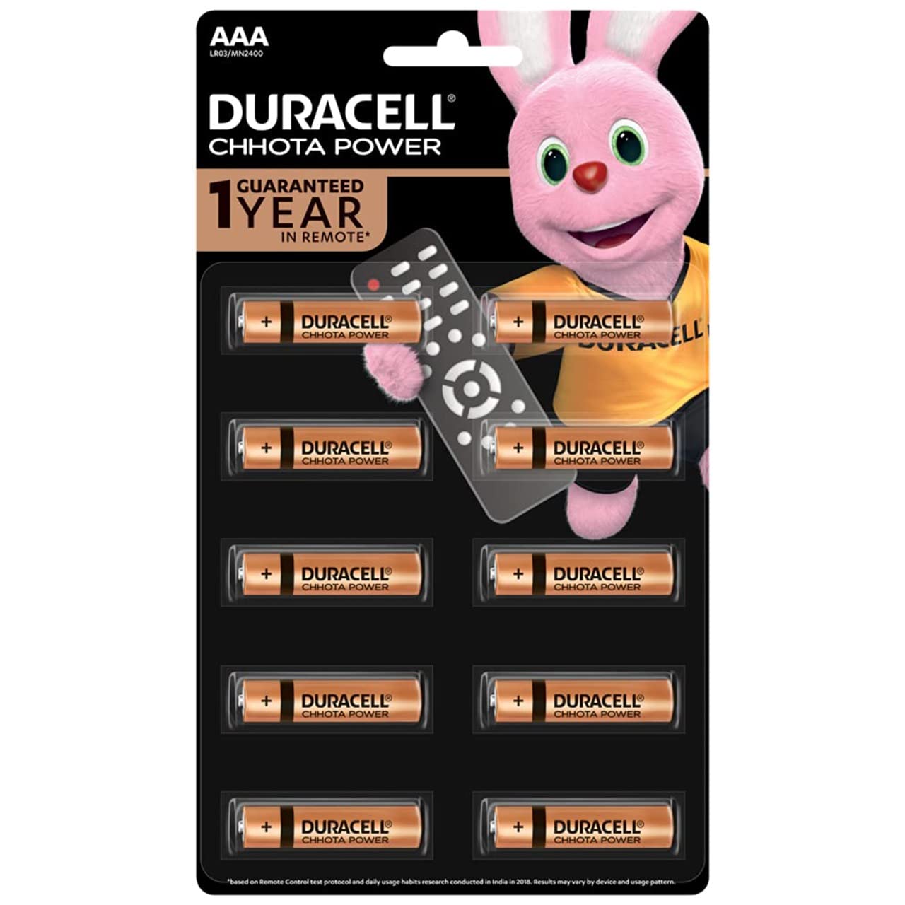 Duracell Chota Power AAA Alkaline Batteries, LR03/MN2400 - Pack of 10