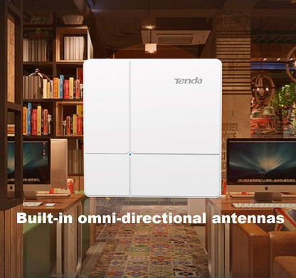 Tenda i24 1200Mbps Dual Band Ceiling Mount Access Point, Wave 2 Gigabit WiFi Range Extender (White)