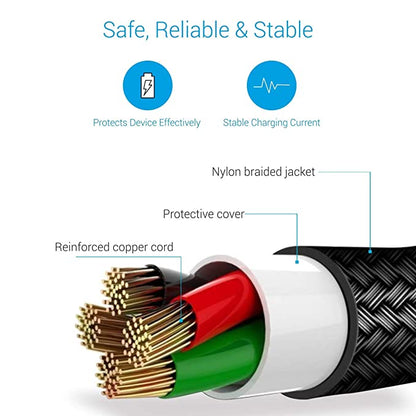 Portronics Konnect L 1.2M Fast Charging 3A 8 Pin USB Cable with Charge & Sync Function for iPhone, iPad (Grey)