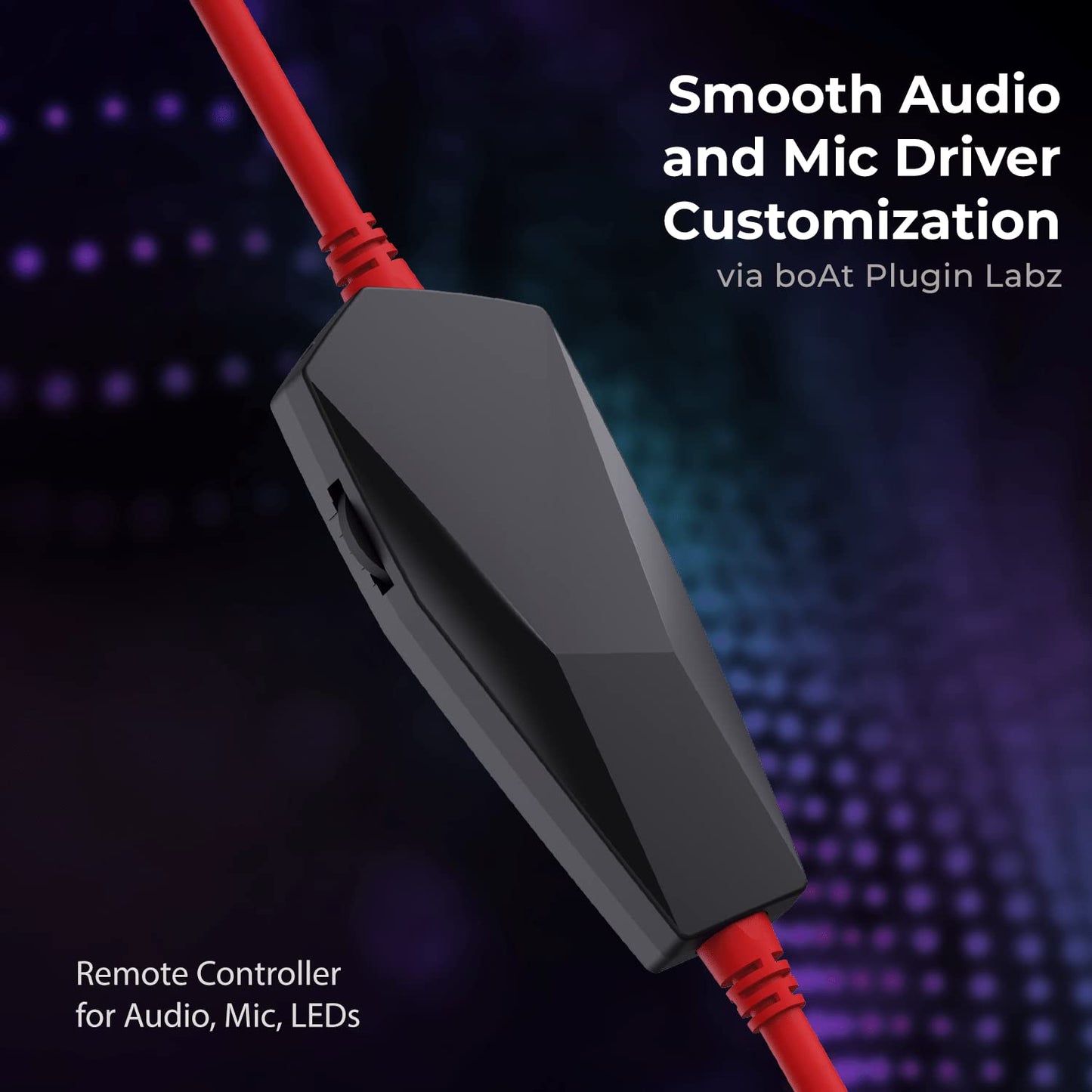 boAt Immortal IM-400 7.1 Channel PC USB Gaming Over-Ear Headphones with 50mm Drivers, Virtual Surround Sound,RGB LEDs, Remote Control (Black Sabre)