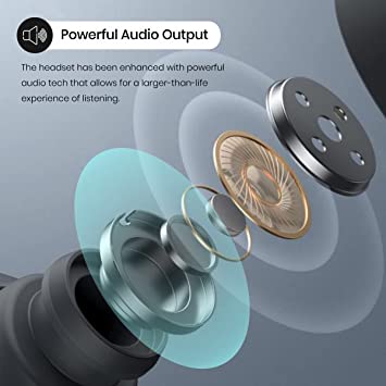 Portronics Harmonics X1 in-Ear Wireless Bluetooth 5.0 Sports Headset with Powerful Audio Output, 15 Hrs Playtime, with Mic