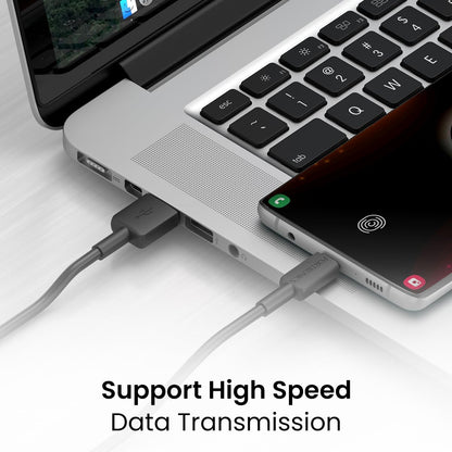 Portronics Konnect Link Type C 3A Fast Charging Cable for Smartphones, Tablets & other Type C devices with 480Mbps Data Sync (Black)