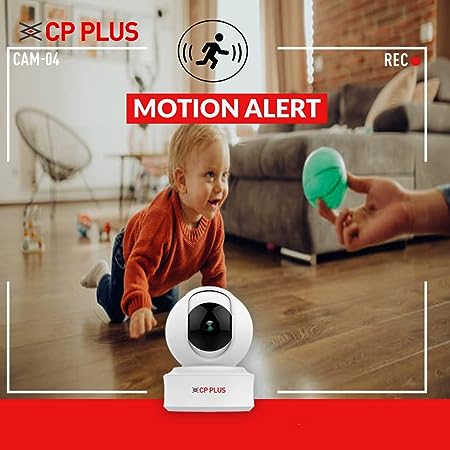 CP PLUS CP-E41A 4MP Wi-fi PT Home Security Camera|360 with Pan & Tilt|Two Way Talk|Cloud Monitoring|Motion Detect|Night Vision (White)