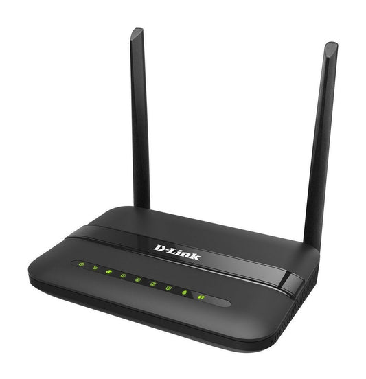 D-Link 2750U/IN/I Wireless-N300 ADSL2 Router with Modem (Black)